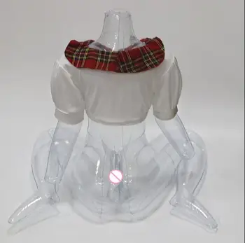 65cm Transparent Tot Corpul Gonflabile Sexy Femeie Manechin Toroso Modul de Fotografiere Maniqui De Cârpă fără cap C783 Imagine 2