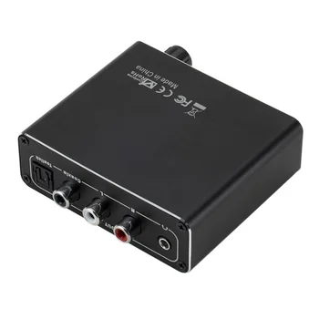 HIFI DAC Amp Digital La Analogic Convertor Audio Decoder 3.5 mm AUX RCA Amplificator Adaptor Toslink Optic Coaxial de Ieșire a DAC 24bit Imagine 2