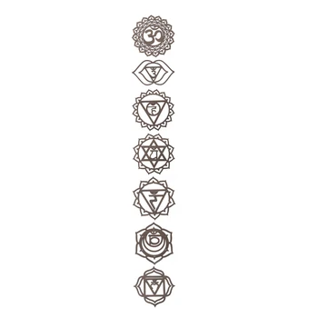 Șapte Chakre Hexagrama Steaua lui David Lotus Lemn Agățat de Perete Pandantivul Orgonit Meditație de Vindecare Yoga Energiei Reiki Echilibru Decor Imagine 2