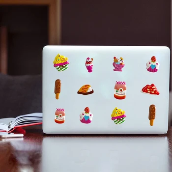 8Sheets Desene animate Fast-Food Hamburger Bea Tort de Cartofi Gourmet Autocolante Notebook Laptop Scrapbooking Papetărie, Jucării Decorative Imagine 2
