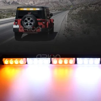 16 LED-uri de Mare Putere 12V Auto Camion CONDUS Lumina Strobe Pompier de Poliție Intermitent de Urgență Avertizare se aprinde în Roșu Albastru Galben Alb Verde Imagine 2
