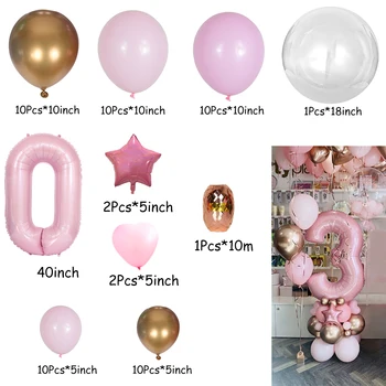 1set la mulți ani Baloane Macaron Baloane din Latex 1 Prima Petrecere Copil de Dus Decor Consumabile Copii Globos Imagine 2