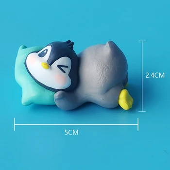 6 Buc de Desene animate Drăguț Pinguin Copil Model Animal Versiunea coreeană de Creație Papusa Micro Peisaj DIY Bonsai Mici Ornamente Cadou Imagine 2