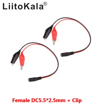 1/2 BUC 2 clemă 1 de sex Feminin DC Conector Adaptor 25CM Wire DC 5.5*2.1 mm Clipuri Crocodil de Testare Conduce Imagine 2