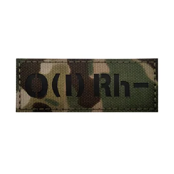 Militar Patch O1RH+ -A2RH + -B3RH + -AB4RH + Reflectorizante Tip de Sânge Insignia Primul Ajutor IR Insigna Patch-uri pentru Haine Imagine 2