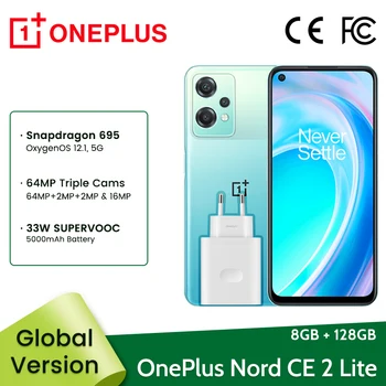 Versiune globală OnePlus Nord CE 2 CE2 Lite 8GB, 128GB Snapdragon 695 5G Smartphone-uri 33W SUPERVOOC Încărcare Rapidă 120Hz Display LCD Imagine 2
