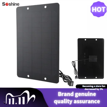 Soshine SunPower 6W Celule Solare Încărcător 5V 1A de Ieșire USB Dispozitive Portabile Panouri de Smartphone-uri Călătorie Camping în aer liber, Drumeții Imagine 2