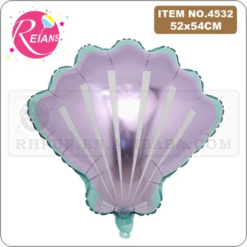 Roz violet baby shower fata de nunta, baloane cu aer hawaii shell balon de folie de Vară Pește petrecerea de ziua decor mare Jucărie Globos Imagine 2