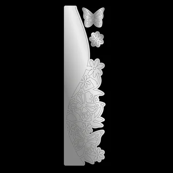 Piggy Ambarcațiuni de tăiere de metal moare taie mor mucegai fluture Floare de frontieră margini hârtie Album cuțit ambarcațiune mucegai lama pumn șabloane Imagine 2
