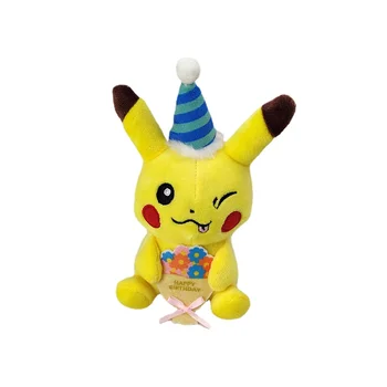 Desene animate Pokemon Buchet Tort Pikachu Pluș Breloc cu Pandantiv Cuplu Rucsac Decor Papusa Mini Drăguț Cadou de Ziua de nastere pentru Copii Imagine 2
