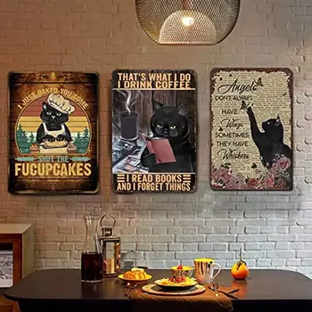 Pisica Siameza, Tablă De Metal Semne De Ceai Co. Timp Pentru A Par-Tea Amuzant Imprimare Poster Cafe Atelier De Bucătărie Acasa Art Decor De Perete Placa Cadou Imagine 2