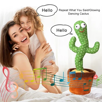Minunat Jucărie Vorbind Dans Cactus Papusa Vorbi De Înregistrare A Sunetului Repeta Jucărie Kawaii Cactus Jucarii Copii, Educație Pentru Copii Jucarie Cadou Imagine 2