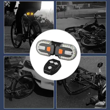 1 Set de Biciclete de Semnalizare Eco-friendly Părți de Biciclete de Ușor de Instalare Accesorii pentru Biciclete Biciclete Stop Bicicleta Lumina de Avertizare Imagine 2