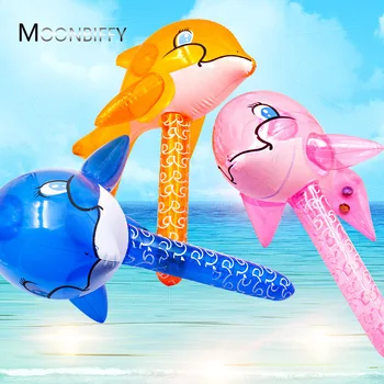 În aer liber pentru copii Jucării Gonflabile din PVC Colorat Delfin Forma Ciocane Gonflabile Bastoane de Activitate elemente de Recuzită de Delfini Jucarie pentru Copii Imagine 2