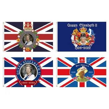 2022 Comemorarea Regina Regatului Unit Reginei Pavilionul Reginei Elisabeta a Ii Comemorative Steagul Comemorativ Pandantiv Imagine 2