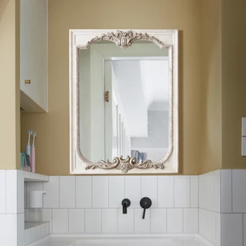 Vintage Oglindă Dreptunghiulară Macrame Estetic Creativ Nordic Oglindă De Perete Design Enfeites Para Casa Decoracao Sala De Decor Acasă Imagine 2