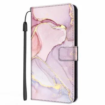 Cartea îmbrăcată în piele de Caz Pentru Samsung Galaxy A53 5G / A13 4G / A33 5G / A23 4G / M23 Wallet Flip Cover Telefon Sac Suportul de Marmură Imagine 2