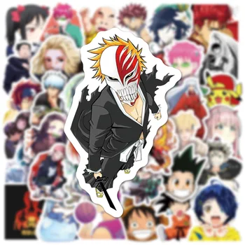 100 de Anime-ul Japonez de Caractere Naruto, One Piece, Dragon Ball DIY Graffiti Autocolante Cana de Apa Mână Cont Frigider Imagine 2