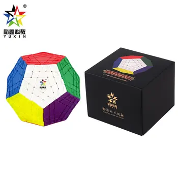 YuXin HuangLong 5x5 Megaminxeds Dodecaedru Cub Magic Profesionale Viteza de Puzzle, jocuri de Inteligență Jucarii Educative Pentru Copii Imagine 2