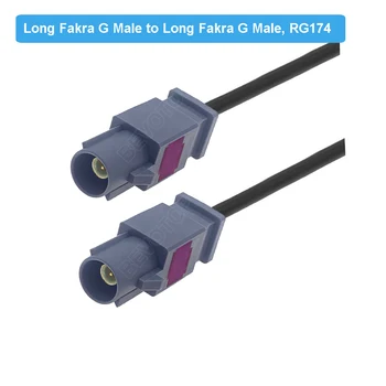 Gri Fakra G Masculin Feminin Cablu RG174 RAL 7031 RF Coaxial Cablu prelungitor cu Coadă Adaptor pentru Control de la Distanță Masina Telecomanda Imagine 2