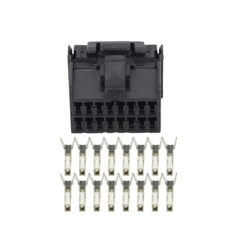 16 Pin manta conector cu negru de plastic cu terminale 174046-2, DJ7161Y-1.2-21 16P conector auto Imagine 2