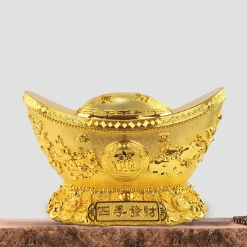 Banca Lingou De Porc Moneygold Yuan Bao Chinesebox Copii De Economisire De Aur Norocos Noroc De Avere Decor Comoara Statuie Jucărie Ornament Vas Bun Imagine 2