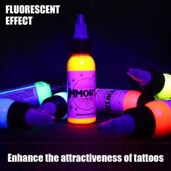 15ml/Sticla Fluorescente Cerneală Tatuaj DIY Luminos Lumina Violet Pigment Tatuaj Machiaj Permanent pentru Pictura pe Corp Imagine 2