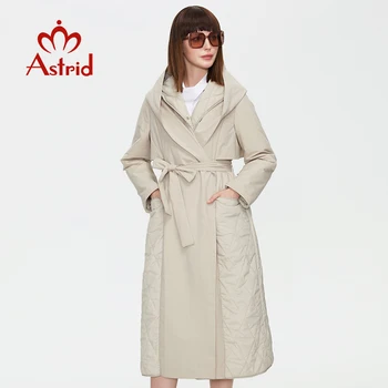 Astrid 2022 Femei toamna iarna jacheta de sex feminin parka cald Palton Lung cu Centură căptușit haine parka cu Gluga femeie Îmbrăcăminte exterioară Imagine 2