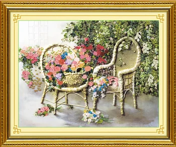 70x55cm Vara romantic rose Panglica broderie kit pata set de pictura artizanat kit DIY manual manual art decor acasă Imagine 2