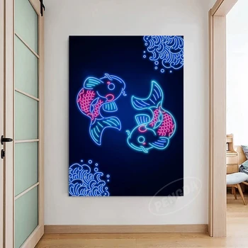 HD Printuri Janpanese Și Retro Linii de Decor Acasă Axolotl Panza Hachiko Poster Ramen Pictura Perete opera de Arta de Imagine Pentru Camera de zi Imagine 2