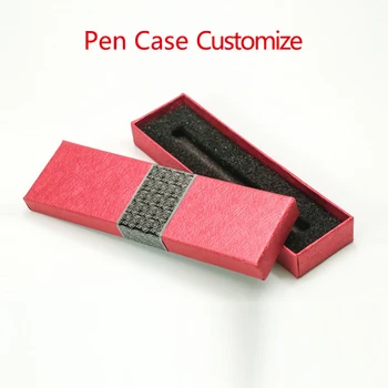 LOGO-ul Personaliza Text Neutru Pen Pix Cutie Dreptunghiulară Pen Capacul Cutiei Cutie de Carton de Hârtie Litere Stilou Cutie de Cadou Special Imagine 2