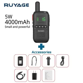 Ruyage Q7 Mini Walkie Talkie Reîncărcabilă Walkie-Talkie 1 sau 2 Buc FRS PMR446 Raza Lunga Portabil Doi-way Radio Pentru Vânătoare Imagine 2