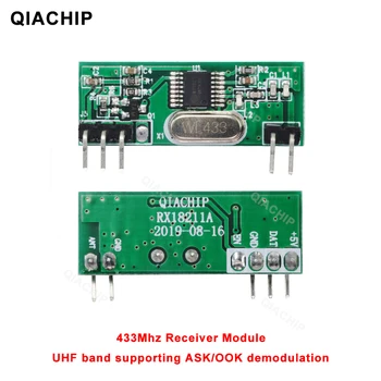 QIACHIP 433mhz Universal RF Modul Receptor Superheterodină UHF CERE/OOK Demodulare 433,92 Mhz Telecomanda Comutator Wireless Kit Diy Imagine 2