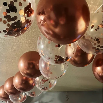 20buc Confetti Metalice Agat Marmură Balon Latex Transparent Ballon Copil de Dus de Nunta Petrecere de Ziua Decor Globo Imagine 2