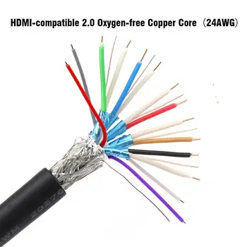 Compatibil HDMI Cablu Versiunea 2.0 4K HDMI Cabluri 24AWG 26 28AWG Fir Încorporat Cabluri DIY Sudare 19pin Pur Sârmă de Cupru Imagine 2