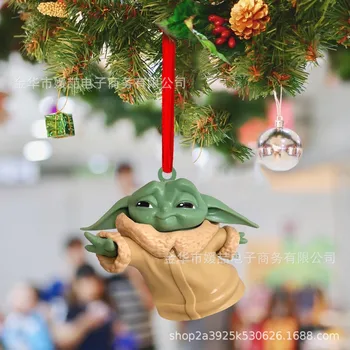 2023 Produs Nou Star Wars Yoda Ornamente De Crăciun Decorare Pom De Crăciun Ornamente Oglinda Retrovizoare Masina Pandantiv Imagine 2