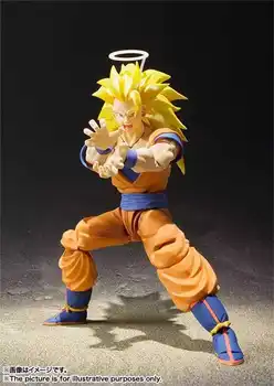 16cm Dragon Ball Z Goku Super Saiyan 3 Anime Acțiune Figura Model de Colectie Desene animate, Figurine, Jucării Pentru Prietenul cadouri Imagine 2