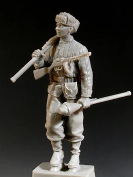 1/35 Scară de Rășină Figura Model de Kit de al doilea RĂZBOI mondial, Soldat Sovietic cu Panzerfausts1-Persoana Neasamblate și Nevopsite Kit Miniatură Imagine 2