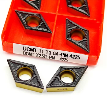 DCMT11T304 DCMT11T308 PM4225 Carbură de a Introduce DCMT 11T304 11T308 Gaură Interioară din Oțel Inoxidabil de Alezat CNC Llathe Tăiere Instrumentul de Cotitură Imagine 2