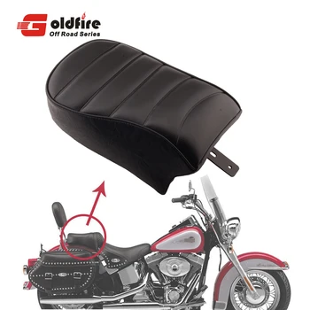 Goldfire Motocicleta Pasageri din Spate Bancheta Spate cu Costum de Piele Neagră pentru Harley Sportster Iron 883 XL883N 2016-2022 precum Imagine 2