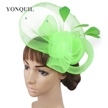 Mireasa Elegant Ochiurilor De Plasă De Modă De Pălării Pentru Femei Tul Fascinator Pălărie Ac De Păr Pentru Femei Superbe Accesorii De Par Cu Flori De Lux Imagine 2