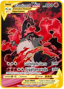 Vinde fierbinte spaniolă Pokemon Metal Card 10000Point Arceus Original Pikachu Charizard de Aur de Colectare de Carte pentru Copii Cadouri Imagine 2