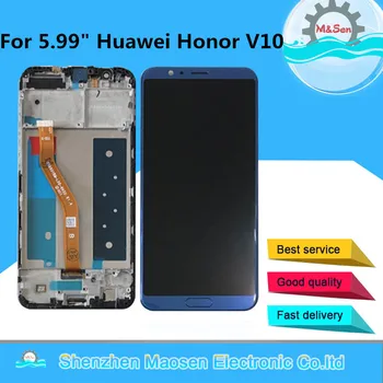 Testat M&Sen Pentru Huawei Honor V10 Onoare Vezi 10 Display LCD Touch Screen Digitizer Cadru+Tasta Home de Amprente BKL-AL20 BKL-AL00 Imagine 2