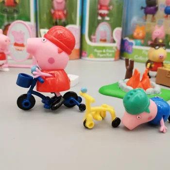 Autentic Cutie de Porc S kawaii Peppa Pig Jucărie pentru Copii Peppa Pig Copii Jucărie Jucărie Pirat Doctor Bicicleta Figura Anime pentru Copii Cadouri Imagine 2