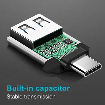 Type C la USB 3.0 Adaptor de Tip C Adaptor OTG Cablu Pentru MacBook Pro Samsung, Xiaomi, Huawei Telefon Mobil Unitate Flash Reader Imagine 2