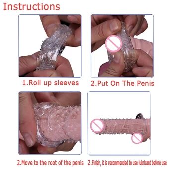 Jucarii Sexuale Duza Pe Penis Pula Extensiile De Prezervativ Sex Instrumente Pentru Bărbați Întârziere Spray Masaj Inel De Penis Acoperi Adult Silicon Jucărie Imagine 2