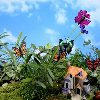 Grămadă de Fluturi de Gradina Curte de Plantat Capricioasă Colorate Fluture Miza Decoracion Decor în aer liber Ghivece de Flori Decor Imagine 2