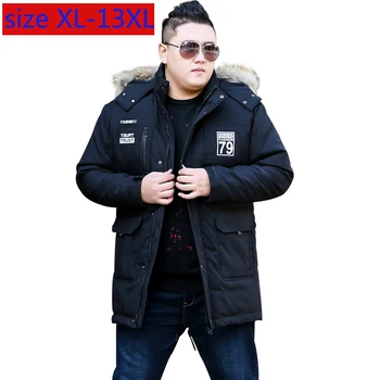 Noua Moda pentru Bărbați de înaltă Calitate, Stil Bărbați în Jos Jacheta Mari Obezi Gros Interior Plus Catifea Casual Plus Dimensiune XL-10XL11XL12XL13XL Imagine 2