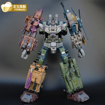 JinBao Bruticus Transformare Anime Rece 5 in 1 figurina Robot Masina Tanc Militar Model de Jucarii si Cadouri Onslaugh Supradimensionat 43CM Imagine 2