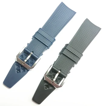 MERJUST Brand 22mm Cauciuc Siliconic Watchband Negru Albastru Curea de Ceas Pentru IWC PILOT PORTUGIESER IW323101 Imagine 2